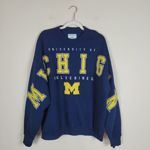 Abercrombie & Fitch Sweatshirt Mens Large University of Michigan College Vault - Picture 2 of 8